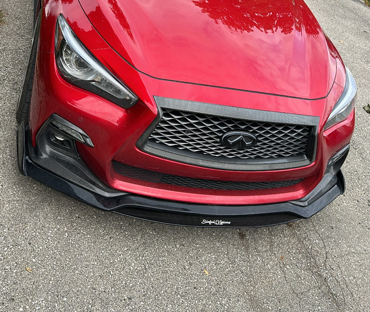 2019 Infiniti Q5 Red Sport Front Lip Filler