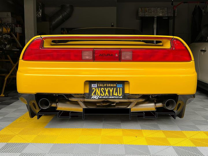 1991 Acura NSX Custom order rear diffuser ( Carbon Fiber Finish )